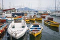 Naples, Campania, Italy - fishermen boats moored in Borgo Marinari Royalty Free Stock Photo