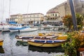 Naples, Campania, Italy - fishermen boats moored in Borgo Marinari Royalty Free Stock Photo