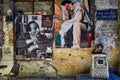 Naples Campania Italy. Street Art graffiti painting, In Vico del Fico al Purgatorio remembering the actor Massimo Troisi and the