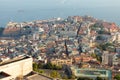 Naples city view with sea on background