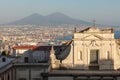 Naples city view with Vesuvius on background