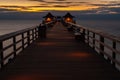 Naples Florida pier at sunset Royalty Free Stock Photo