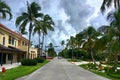 Gated community houses by the road in South Florida Royalty Free Stock Photo