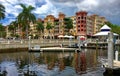 Naples Bay marina in florida USA from Tamiami Trail Royalty Free Stock Photo