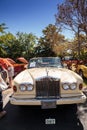 Cream 1985 Rolls Royce Corniche Drop Head at the 32nd Annual Naples Depot Classic Car Show Royalty Free Stock Photo