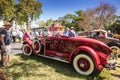 Red 1929 Auburn 120 Speedster at the 32nd Annual Naples Depot Classic Car Show Royalty Free Stock Photo