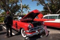 Red 1954 Chevrolet Bel Air Convertible at the 32nd Annual Naples Depot Classic Car Show Royalty Free Stock Photo