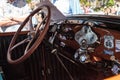 Tan 1930 Ford Model A Deluxe Fordor at the 32nd Annual Naples Depot Classic Car Show Royalty Free Stock Photo