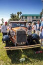 Tan 1930 Ford Model A Deluxe Fordor at the 32nd Annual Naples Depot Classic Car Show Royalty Free Stock Photo