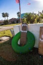 NEWS Ã¢â¬â Waterline sign after Hurricane Ian in Naples, Florida