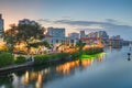 Naples, Florida, USA Town Skyline on the Water Royalty Free Stock Photo