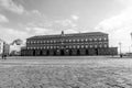 Naples Royal Palace and the National Library building in Naples, Italy