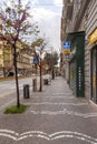 Street view in Corso Umberto I and Piazza Giovanni Bovio, Naples, Italy