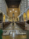 Naples, Italy, Campania, September 28, 2023: Inside the Santa Chiara complex, Monastero di Santa Chiara in Naples. Colorful