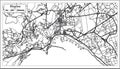 Naples Italy City Map in Retro Style. Outline Map