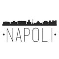 Naples Italy. City Skyline. Silhouette City. Design Vector. Famous Monuments.