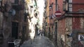 Naples, Italy, inside a typical alley of the historycal center