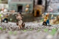 Naples, Italy, January, 2020: Miniature of a shepherd on a Neapolitan nativity scene. Royalty Free Stock Photo