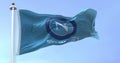 The flag of SSC Napoli waving in the wind