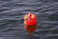 Orange buoy indicating that there is a submerged diver