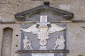 Relief of Imperial Eagle above the main enty to Castel Sant\'Elmo, Naples, Italy Royalty Free Stock Photo