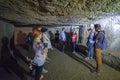 Naples, ITALY - JUNE 01: Naples ancient underground galleries at Naples, Italy on June 01, 2016 Royalty Free Stock Photo