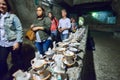 Naples, ITALY - JUNE 01: Naples ancient underground galleries at Naples, Italy on June 01, 2016 Royalty Free Stock Photo