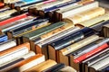 NAPLES, ITALY - MARCH 10 2017: Second hand book stalls of the book market in the historical center of Naples, Italy.