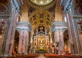 Barroco church of the Gesu Nuovo, Naples, Italy