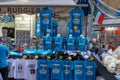 Stall for the resale of shirts of the Napoli football team