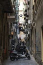 Narrow lane in the old part of the city. Historic center Royalty Free Stock Photo