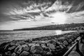 NAPLES, ITALY. Panoramic view seafront Francesco Caracciolo.