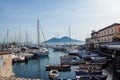 View of Santa Lucia port and castle burg