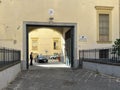 Naples, Italy, September 27, 2023: Entrance gate to the Carabinieri station, the Italian Gendarmerie in Naples