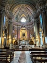 Naples, Italy, September 27, 2023: Interior of the Church of St. Joseph dei Vecchi in Naples, where the grave of Father Ruotolo