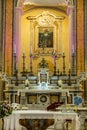 Naples, Italy, September 27, 2023: Interior of the Church of St. Joseph dei Vecchi in Naples, where the grave of Father Ruotolo