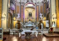 Naples, Italy, September 27, 2023: Interior of the Church of St. Joseph dei Vecchi in Naples, where the grave of Father Ruotolo