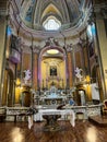 Naples, Italy, September 27, 2023: Interior of the Church of St. Joseph dei Vecchi in Naples, where the grave of Father Ruotolo