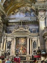 Naples, Italy - September 28, 2023: View of the interior of the Naples Cathedral