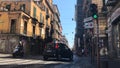 Naples, Italy, traffic in a typical street of the historycal center