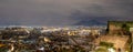 Naples by night panorama Royalty Free Stock Photo