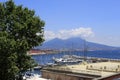 Naples, panoramic view with Vesuvio, Italy Royalty Free Stock Photo