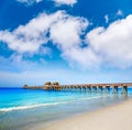 Naples Pier and beach in florida USA Royalty Free Stock Photo