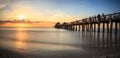 Naples Pier on the beach at sunset Royalty Free Stock Photo