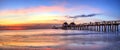 Naples Pier on the beach at sunset Royalty Free Stock Photo