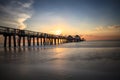 Naples Pier on the beach at sunset Royalty Free Stock Photo