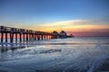 Naples Pier on the beach at sunset Royalty Free Stock Photo