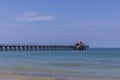 Naples Pier blue sky blu sea Royalty Free Stock Photo