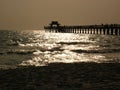 Naples pier in the setting sun Royalty Free Stock Photo