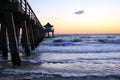 Naples pier sunset Royalty Free Stock Photo